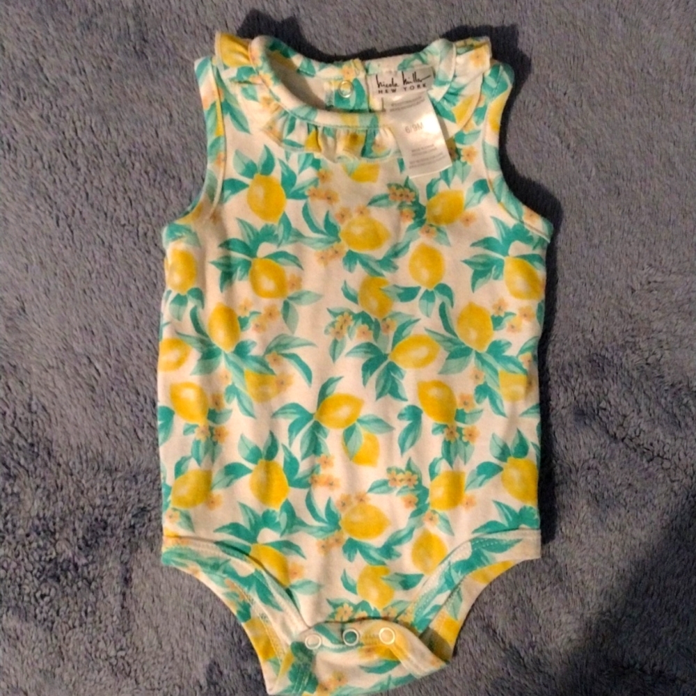 Nicole Miller lemon print onesie size 6/9months Best offer